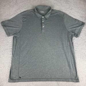 UNTUCKit Polo Shirt Mens 3XL Heather Grey Stretch Casual Preppy Short Sleeve